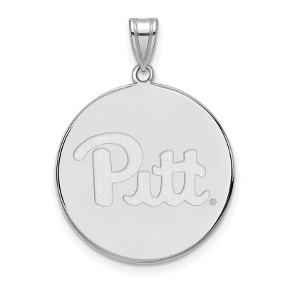 Black Bow Jewelry 10k White Gold Pittsburgh Panthers NCAA Extra Large Pendant