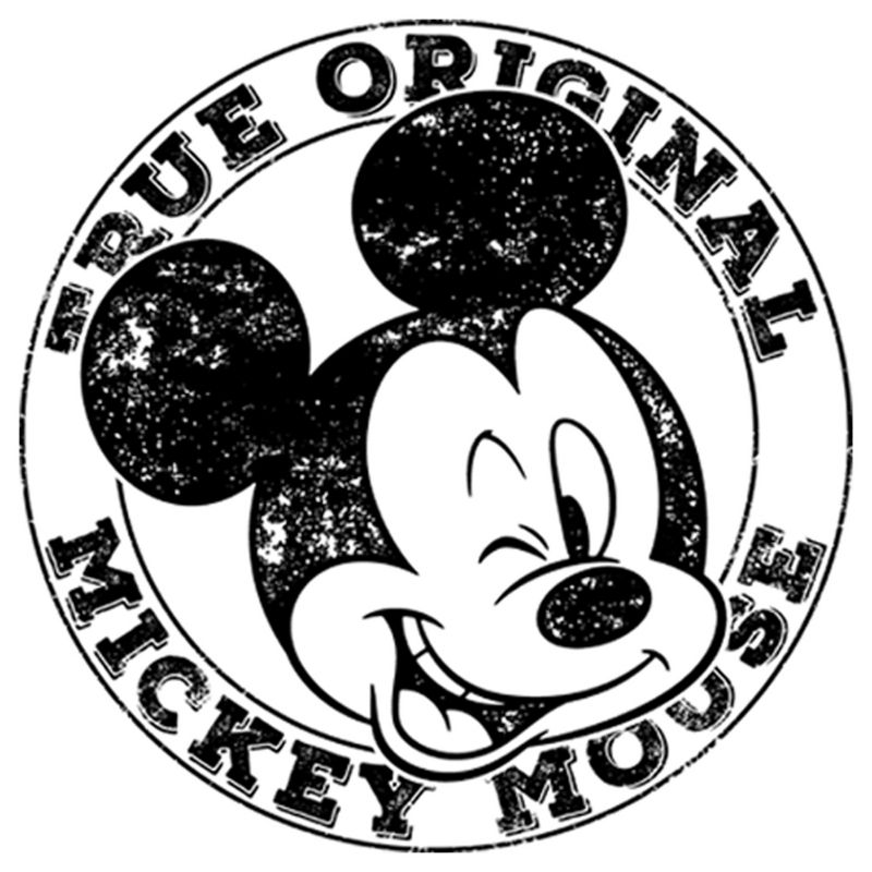 Girl's Disney Mickey Mouse True Original Distressed T-Shirt, 2 of 5