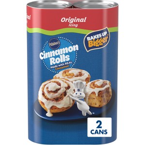 Pillsbury Cinnamon Rolls with Icing - 2pk/12.4oz Cans - 1 of 4