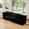 Slipcovered 3 Seater Sofa Couch with Deep Seat and Removable Pillows, Corduroy Sofa with Armrests, Modern Sofa with Cushions for Living Room-Koiai - 3 of 4