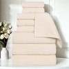 Zero Twist Waffle Textured Cotton Medium Weight Towel Set by Blue Nile Mills - 2 of 4