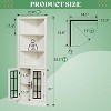 AMERLIFE Curved Corner Storage Cabinet, 65" Tall Freestanding Bookcase with Glass Doors, Distressed White - 2 of 4