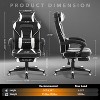 Gaming Chair, Video Game Chair with Massage Lumbar Support and Footrest Height Adjustable - 3 of 4