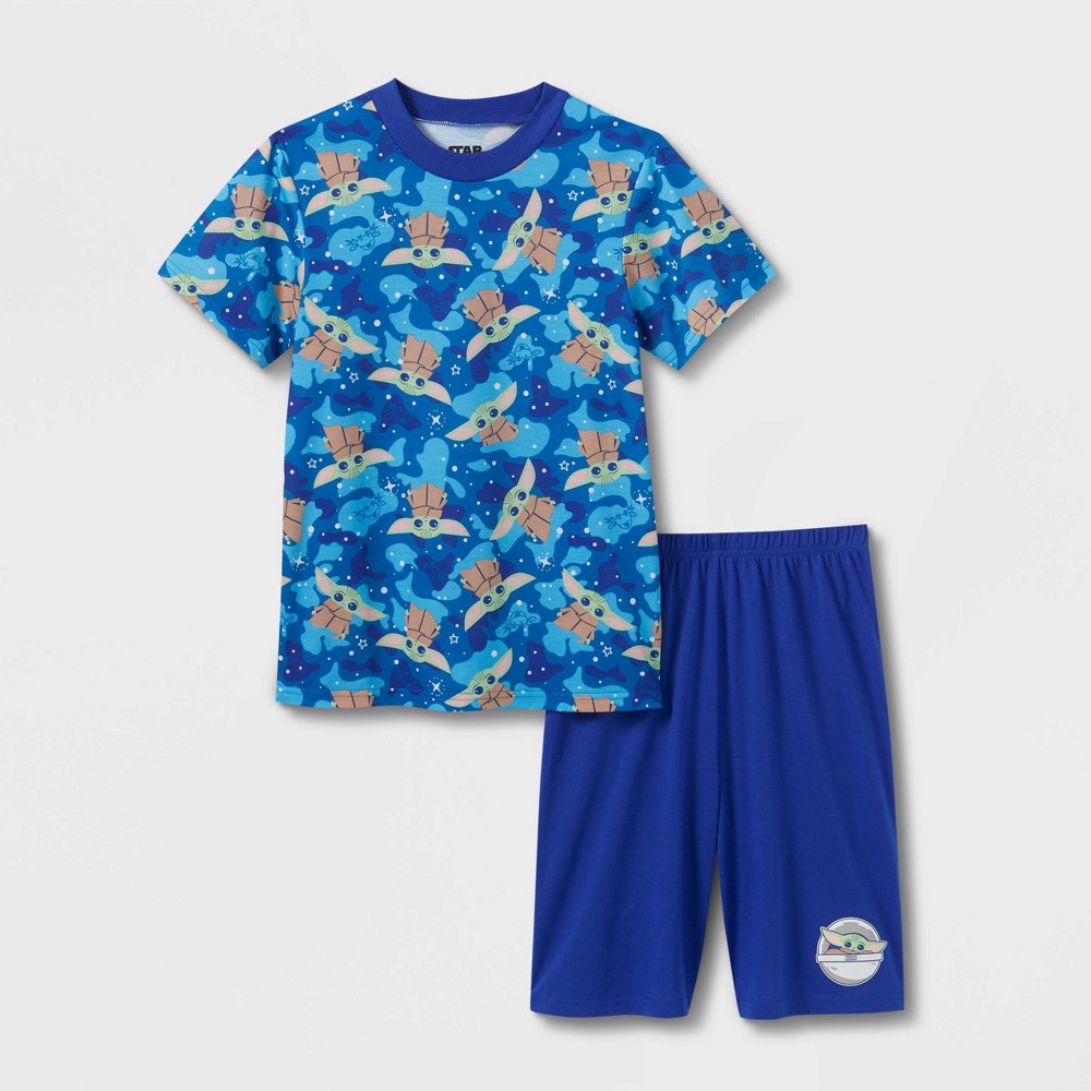 Boys' Star Wars Baby Yoda 2pc Pajama Set - Blue S