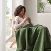 Gulches Spring Vale [Green] Waffle Weave Cotton 66x90 Twin Blanket Blanket - 4 of 4