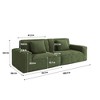 TiramisuBest 106.3" Large Striped Fabric Compression Sofa, Modern Living Room & Bedroom Furniture, High Rebound Green - 3 of 4