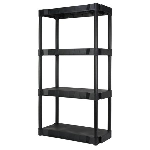 LunaLulinlk Black Plastic 4-Tier 56.2" H x 30"" W x 13.8" D - 1 of 4