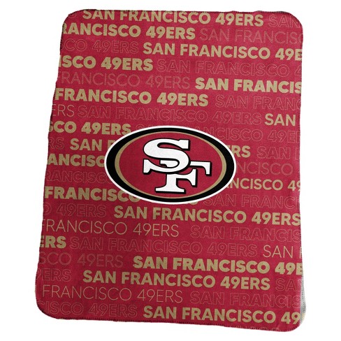 Nfl San Francisco 49ers Repeat Refresh Wordmark Flannel Fleece Throw  Blanket : Target