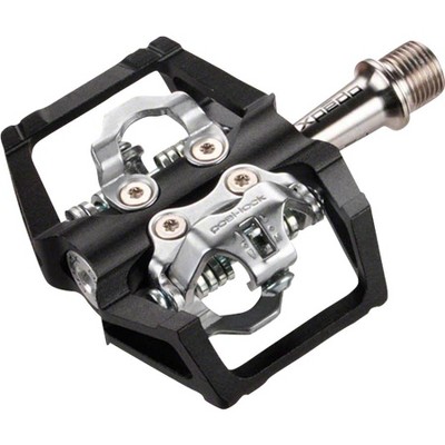 Xpedo Baldwin Dual Sided Clipless Platform Pedals 9/16" Chromoly Axle Alloy Blk