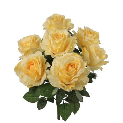 Floral Home 20" Yellow Rose Bush - 6-Pieces