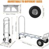 55.9" Aluminum Hand Truck 2 in 1 Folding Dolly Cart 770 lbs Capacity Heavy Duty - 2 of 4