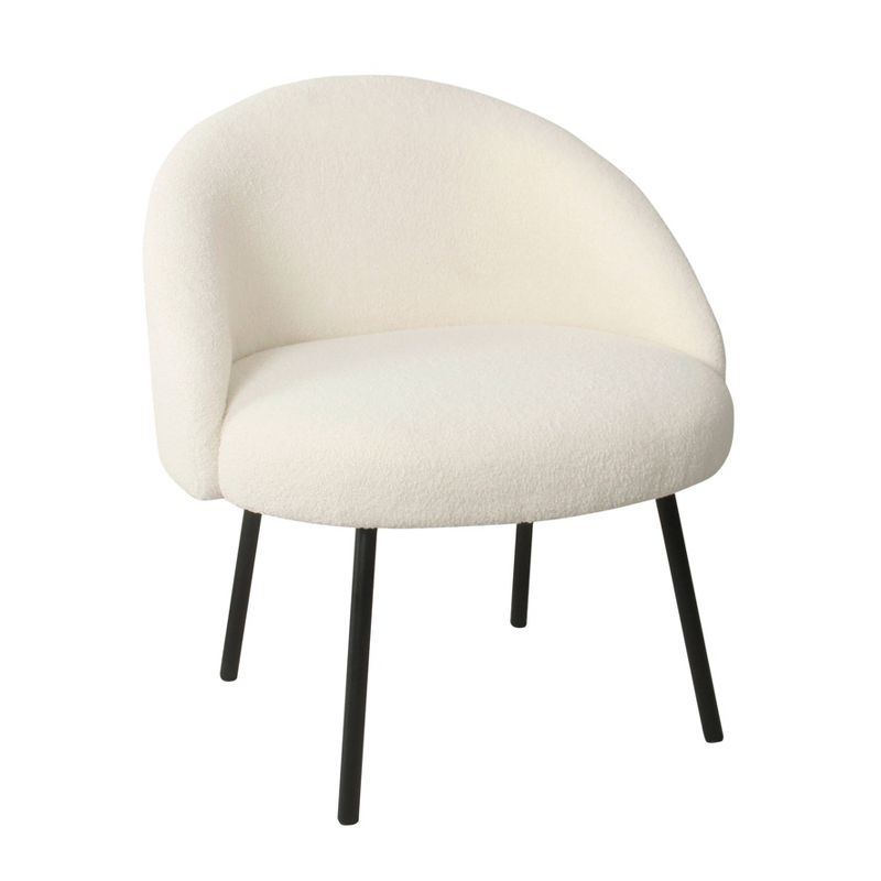 Modern Faux Shearling Accent Chair Cream - HomePop, 1 of 12