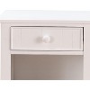 ORRD 1-Drawer Nightstand with Open Shelf, White Solid Wood Finish - 3 of 4