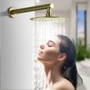Cobbe 8-inch Round Rain Shower Kit Brushed Gold Single Handle Shower Faucet with 15.74-inch Shower Arm Valve Included - 4 of 4