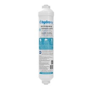Hydrovos Inline Water Filter for Refrigerator, Ice Maker, Reverse Osmosis System, 1/4" Quick Connect, Reduces Chlorine Taste & Odor - 1 of 4