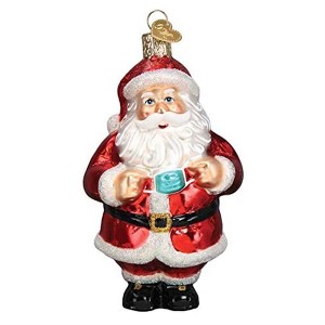 Old World Christmas Blown Glass Ornament for Christmas Tree, Santa Revealed - 1 of 4