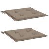 vidaXL Garden Chair Cushions 2 pcs - Taupe Colour 19.7" x 19.7" x 1.2", Oxford Fabric, Foam Fiber Filling, for Indoor and Outdoor Use - 3 of 4