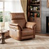 Recliner Chair, Swivel Rocker Chair with USB Charge Ports, Upholstered Leather Glider Recliner Nursery Chair with Double-Layer Armrests - 3 of 4