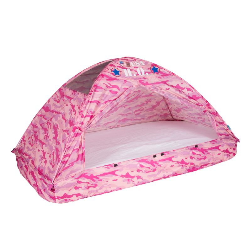 Pacific Play Tents Kids Pink Camo Bed Tent Twin Size, 4 of 17