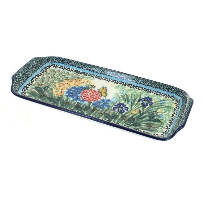 Blue Rose Polish Pottery Teresa Bread Tray