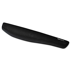 Fellowes PlushTouch Keyboard Wrist Rest Foam Black 18 1/8 x 3-3/16 9252101 - 1 of 4