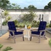Aoodor Tufted Adirondack Chair Cushion Patio Rocking Chair Cushions Outdoor High Back Cushions with Ties, Water and Fade Resistant (Set of 2) - 2 of 4