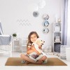 NewHome"Fluffy 4' x 2.6' Anti-Skid Shaggy Area Rug for Nursery, Bedroom, and Living Room Décor"BlackGreyCoffee&Pink - 2 of 4