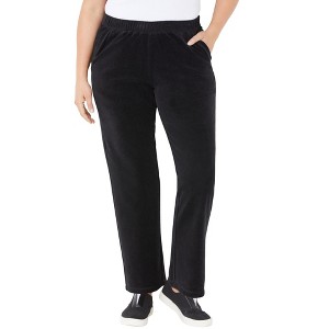 Catherines Women's Plus Size Cozy Velour Pant - 1 of 4