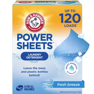Arm & Hammer Laundry Detergent Sheets - Fresh Breeze - 60ct - 1 of 4