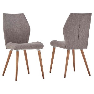 Winona Natural Mid Century Angled Chair (Set of 2) - Smoke - Inspire Q, Grey
