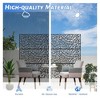 PAGED Metal Balcony Privacy Screens Outdoor and Panels with Free Standing, Freestanding Outdoor Privacy Screen, Privacy Fence Screen - 3 of 4