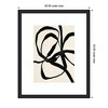 Kate and Laurel Framed Art Black Twist 1 by Alicia Bock, 35x43, Oliver Black Narrow - 2 of 4
