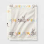 Hoppy Easter Throw Blanket Cream - Spritz™