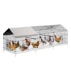 Metal Chicken Coop,  Chicken Runs for Yard with Waterproof Cover, Portable Chickens Coop, Walk in Hen House - 2 of 4