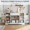 Sideboard Buffet Cabinet with Storage, Credenza Storage Cabinet with Drawer and 4 Doors, Freestanding Coffee Bar for Living Room, Kitchen, Dining Room - 2 of 4