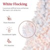 Best Choice Products Pre-Lit White Christmas Pine Tree w/ Flocked Branches, Warm-White Lights - 3 of 4