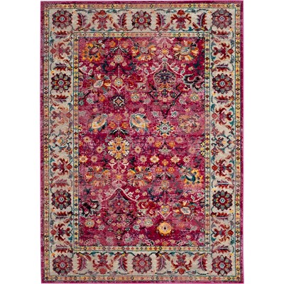 5'1"x7'6" Floral Loomed Area Rug Violet/Gray - Safavieh