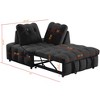 NicBex Modern Pull Out Sofa Bed Velvet Convertible Sleeper Sofa with USB Port and Swivel Phone Stand for Living Room, Black - 2 of 4
