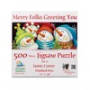 Sunsout Merry Folks Greeting You 500 pc  Christmas Jigsaw Puzzle 70136 - 3 of 4