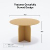 42" Farmhouse Round Brown Dining Table for 4 People with Round Arched Table Legs for Dining Room and Living Room - 4 of 4