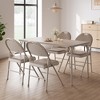 2 Pack Folding Chairs with PU Leather Padded Cushion and Back, Metal Foldable Chair for Indoor Outdoor, Commercial Stackable Guest Chairs - 4 of 4