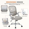 NicBex Adjustable Height Home Office Mesh Chairs with Adjustable Armrest and Universal Wheels for Work Study - 4 of 4