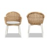 Jennifer Taylor Home Santorini 19" Wicker Back Outdoor Patio Dining Chair, Set of 2, Wheat Beige Axroma Olefin - 2 of 4