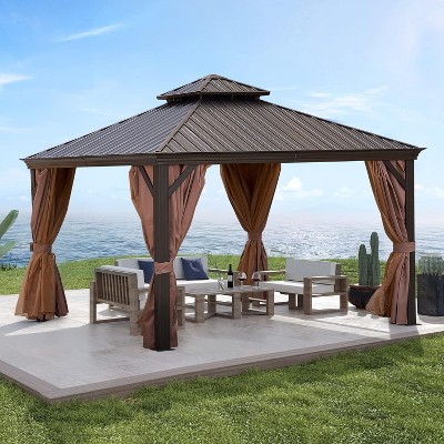 Amber Sports 12x12FT Outdoor Hardtop Gazebo for Patio & Garden