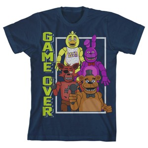 Five Nights at Freddy's Game Over Main Characters Boy's Navy T-shirt - 1 of 3