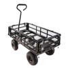 VisioGear Portable Garden Wagons with Double Fence, Portable Carts with Handle, Black, 40.55"*19.7"*39.37" - 4 of 4