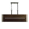 Yosemite Home Decor Corbin 4-Light Modern Farmhouse Island Chandelier with Dark Stained Wood Shade and Metal Accents, Brown - 2 of 4
