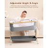 MYKKO 3-in-1 Baby Bassinet, Rocking Baby Bassinets Bedside Sleeper, Adjustable Portable Crib for Newborn Infant with Wheels Storage Basket - 4 of 4