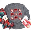 Simply Sage Market Women's Coquette Santa And Bow Chart Long Sleeve Garment Dyed Tee - 3 of 4