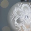 NAYSAYE Party Decoration and Accessories Set of 6 Glass Christmas Ball Ornaments for Christmas Tree Decors, White, 3.9"*3.9"*0.09" - 3 of 4